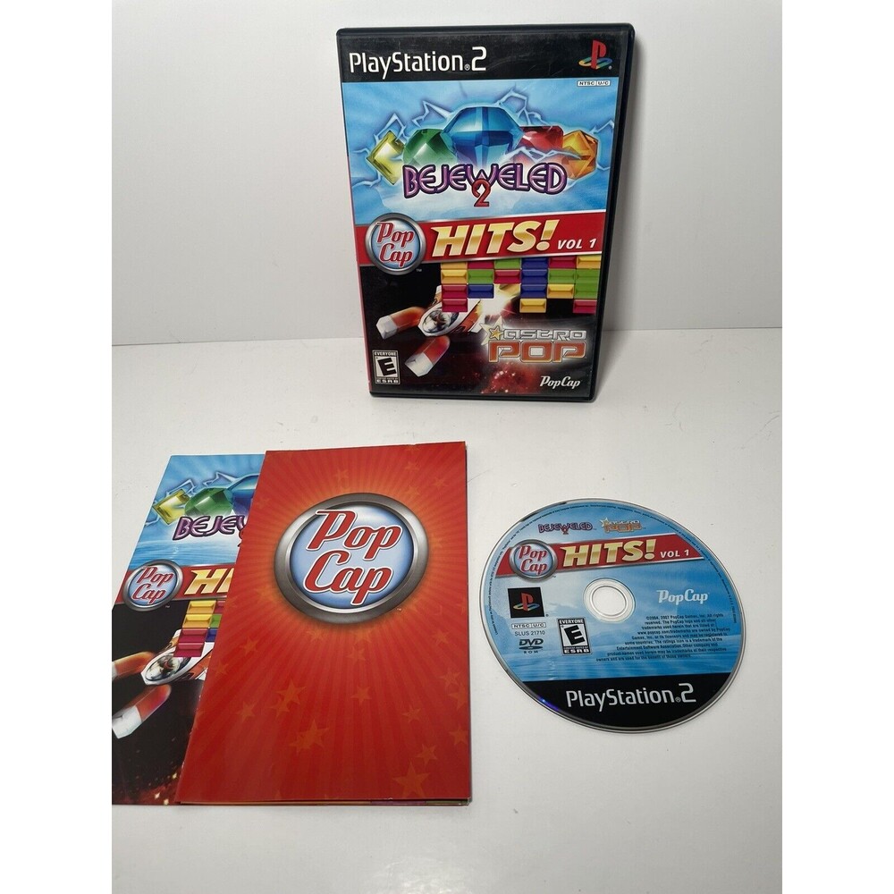 PopCap Hits Vol. 1 Bejeweled 2 & Astro Pop - PS2 Sony PlayStation 2 Complete